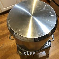 All Clad Stainless Stock Pot 20 Quart Stock Pot RARE w Lid Williams Sonoma