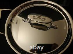 All Clad d5 Stainless Brushed 4 Quart Sauce Pan withLoop & Lid BD55204 Factory 2nd