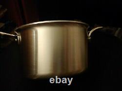 All Clad d5 Stainless Brushed 4 Quart Sauce Pan withLoop & Lid BD55204 Factory 2nd