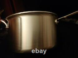 All Clad d5 Stainless Brushed 4 Quart Sauce Pan withLoop & Lid BD55204 Factory 2nd