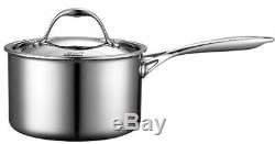 All Pans Cooks Standard Multi-Ply Clad Stainless-Steel 3-Quart Covered Sauce
