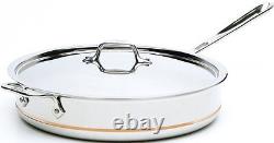 All-clad 6406 stainless steel 6 quart Copper Core 5 Ply Saute Pan with Lid
