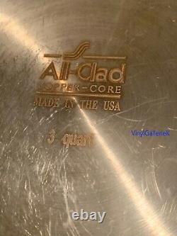 All-clad Copper Core 6403 Ss 3 Quart Saute Pan Original LID Vg $349. Barely Used