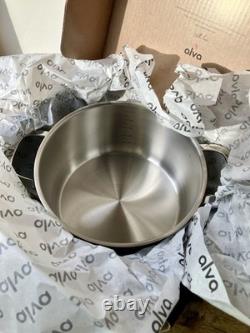 Alva Stainless Steel Maestro Stock Pot 9.5 24cm 5 Quart Belgian lid NEW in box