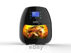 Avalon Bay 3.7 Quart Digital Programmable Stainless Steel Air Fryer with Recipes