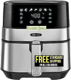 BELLA (14734) Touchscreen Air Fryer, 5.3 Quart 1700 watts Stainless Steel ninja