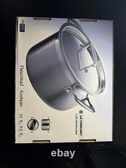 BRAND NEW In Box Le Creuset 3-Ply Stainless-Steel 6-1/3 Quart Covered Casserole