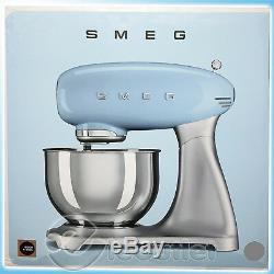 BRAND NEW SMEG 600 WATT 5-QUART BOWL 1950s STYLE RETRO PRO STAND MIXER SILVER