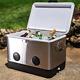 Brekx 54 Quart Party Cooler With Bluetooth Speakers Stainless Steel