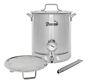 Brewsie Stainless Steel Home Brew Kettle With Thermometer, Ball Valve, Mash Tun