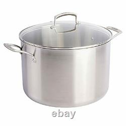 Babish Tri-Ply Stainless Steel Stock Pot withLid 12-Quart