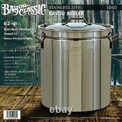 Bayou Classic 1060 62-Quart Stainless-Steel Stockpot