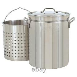 Bayou Classic 36 Quart Stainless Steel Stockpot with Vented Lid, BC-1136, Silver