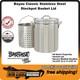 Bayou Classic 44 Quart 20 Gauge Stainless Steel Stockpot Lid Basket 1144