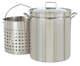 Bayou Classic 62 Quart Stainless Steel Stockpot With Lid & Basket