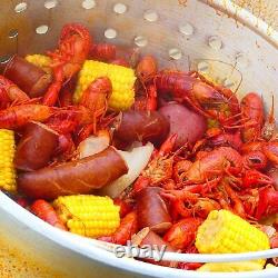 Bayou Classic Boiler 80 Quart Handcrafted Aluminum Stockpot Lid Basket 8000