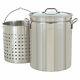Bayou Classic Large 62 Quart Stainless Steel Soup Cooking Stock Pot With Basket