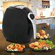 Black 1500w Electric Air Fryer 3.7 Quart With Timer Temperature Control Free Oil