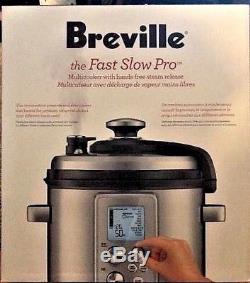 Breville BPR700BSS The Fast Slow Pro Multi Cooker Silver 6 Quart NIB