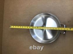 Breville Clad Stainless Steel Covered Saute Pan 5 Quart, Silver