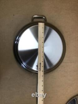 Breville Clad Stainless Steel Covered Saute Pan 5 Quart, Silver