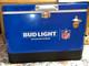 Bud Light / Nfl 54 Quart Stainless Steel Hard Cooler Metal Latch Tailgating