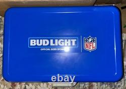 Bud Light / NFL 54 Quart Stainless Steel Hard Cooler Metal Latch Tailgating