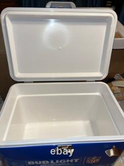 Bud Light / NFL 54 Quart Stainless Steel Hard Cooler Metal Latch Tailgating