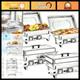 Buffet Chafing Dishes Set, 4 Pack 9 Quart Stainless Steel Chafer Warmers