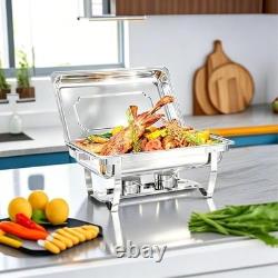 Buffet Chafing Dishes Set, 4 Pack 9 Quart Stainless Steel Chafer Warmers
