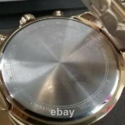 Bulova Quart Gold-Tone Chronograph Black Dial Stainless Steel Men's Watch 97B161