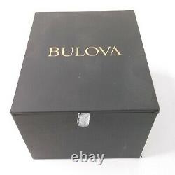 Bulova Quart Gold-Tone Chronograph Black Dial Stainless Steel Men's Watch 97B161