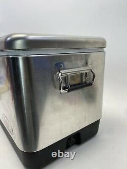 COLEMAN 6150 54 Quart STAINLESS STEEL Belted COOLER ICE CHEST Camping Fishing