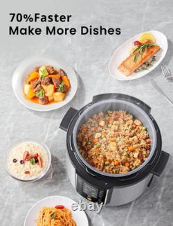 COMFEE' Pressure Cooker 6 Quart with 13 Cooking 6 Quarts, Stainless Steel