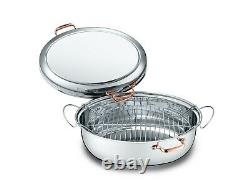 CONCORD 12 Quart Premium Stainless Steel Roasting Pan