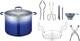 Concord 20 Quart Stainless Steel Canning Pot Set. Variety Pack, Cobalt