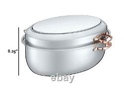 CONCORD Premium 12 Quart Stainless Steel Roasting Pan