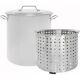 Concord S100-bak Stainless Steel Stock Pot Withsteamer Basket, 100 Quart