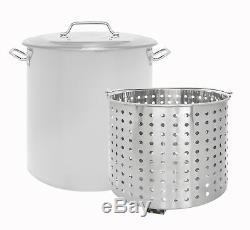 CONCORD Stainless Steel Stock Pot with Steamer Basket Boiling Steaming Cookware