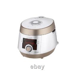 CUCKOO 8 In 1 Multi Pressure 5 Quart Stainless Steel Gold and White Cooker