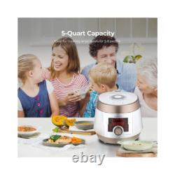 CUCKOO 8 In 1 Multi Pressure 5 Quart Stainless Steel Gold and White Cooker