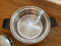 CUTCO 1 One Quart Sauce Pan and Lid Two Handles 5 Ply Aluminum Core Made in USA