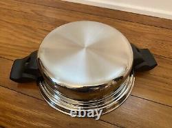 CUTCO 1 One Quart Sauce Pan and Lid Two Handles 5 Ply Aluminum Core Made in USA