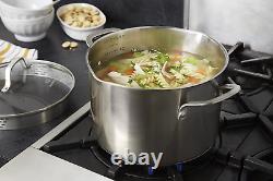 Calphalon Classic Stainless Steel Cookware, Stock Pot, 6-Quart