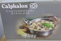 Calphalon Contemporary Stainless Steel Stir It Up 2 Quart Sauce Chef's Pan + Lid