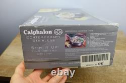 Calphalon Contemporary Stainless Steel Stir It Up 2 Quart Sauce Chef's Pan + Lid