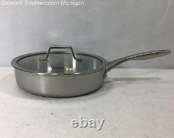 Calphalon Premier Stainless Steel 3 Quart Saute Pan with Lid NEW