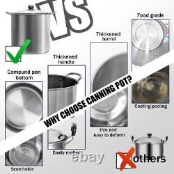 Canning Pot Water Bath Canner With Rack And Lid 21.5 Quart Stainless Steel Stock