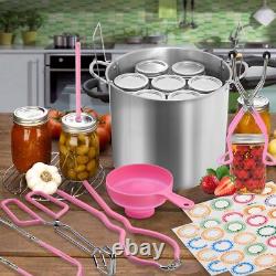 Canning Pot Water Bath Canner With Rack And Lid 21.5 Quart Stainless Steel Stock
