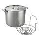 Canning Stock Pot Rack Stainless Steel Induction Safe Lidded Cookware 22 Quart